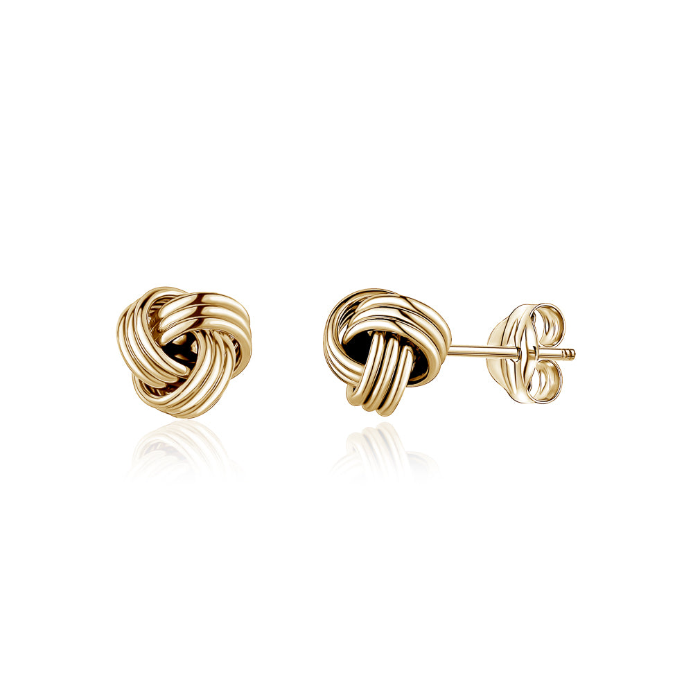 Sterling Silver 4mm Knot Earring Studs