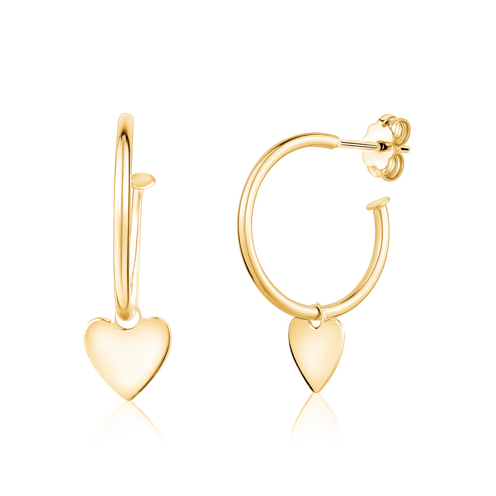 Polished gold deals hoop earrings