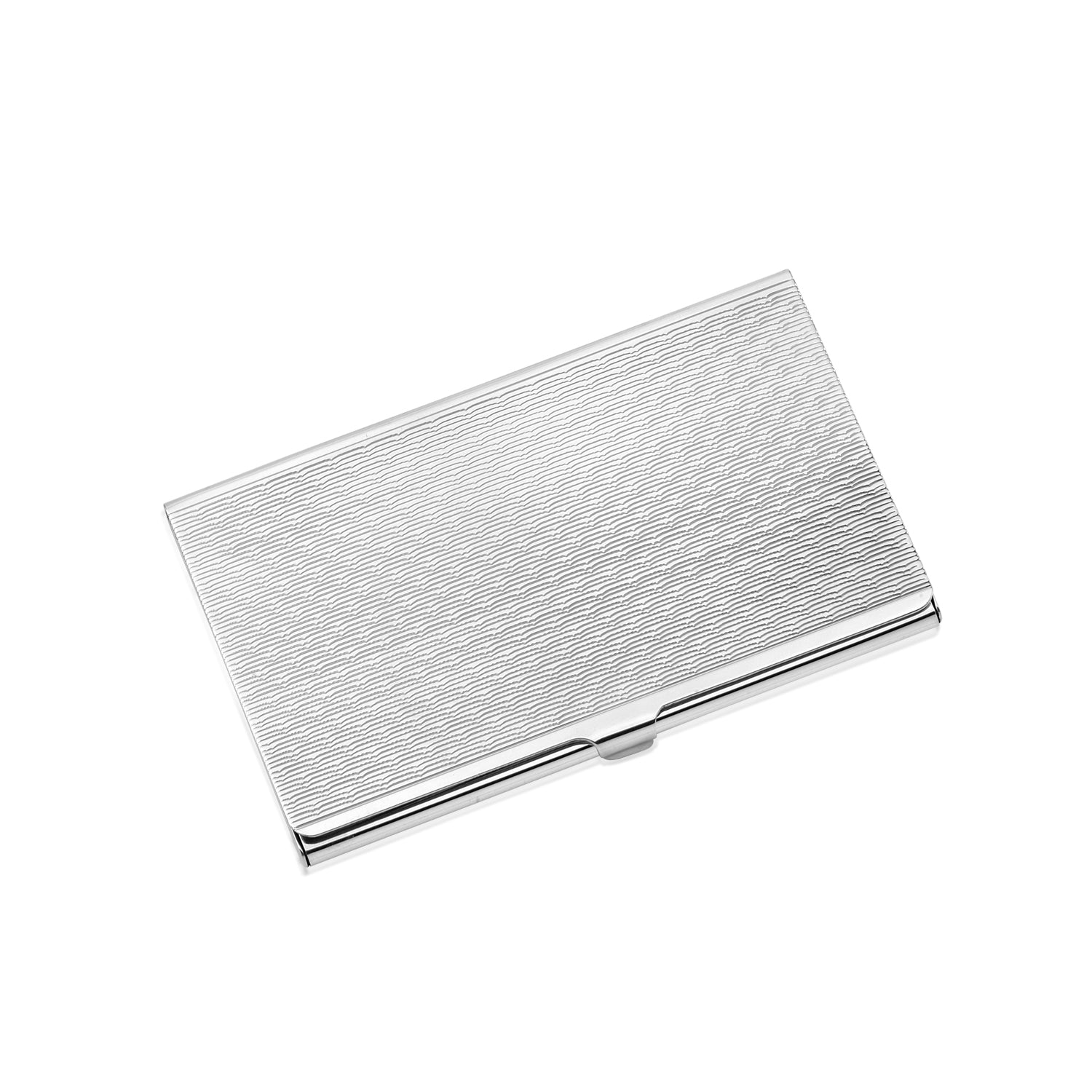 Zsamuel Luxury Sterling Silver 925 Business Card Holder Italy Waves Design