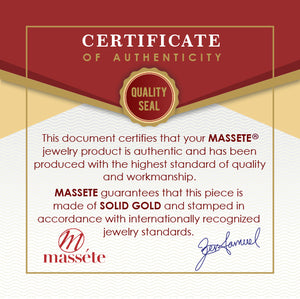 Authenticity certificate showcasing the quality of the 14k gold belly ring