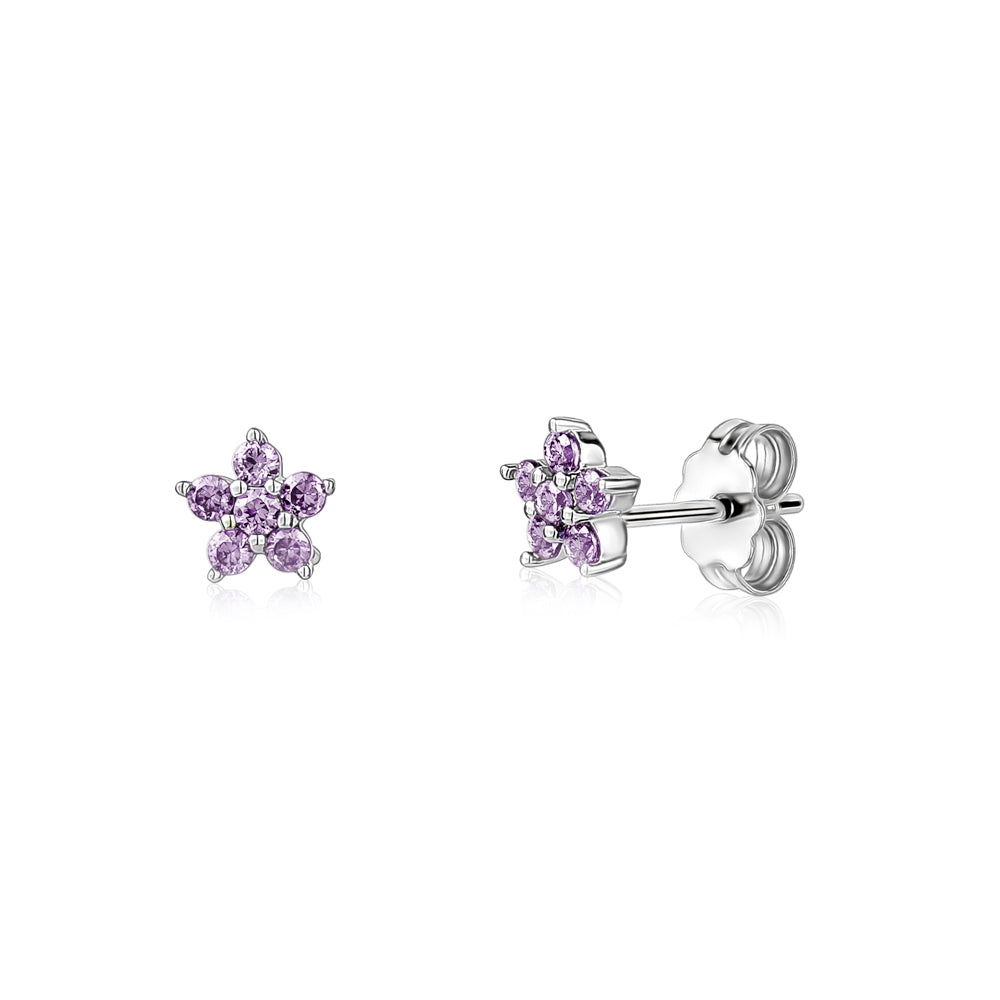 Sterling Silver Stud Earrings for Women, 3 Pairs Tiny Flower Earrings –  KesleyBoutique