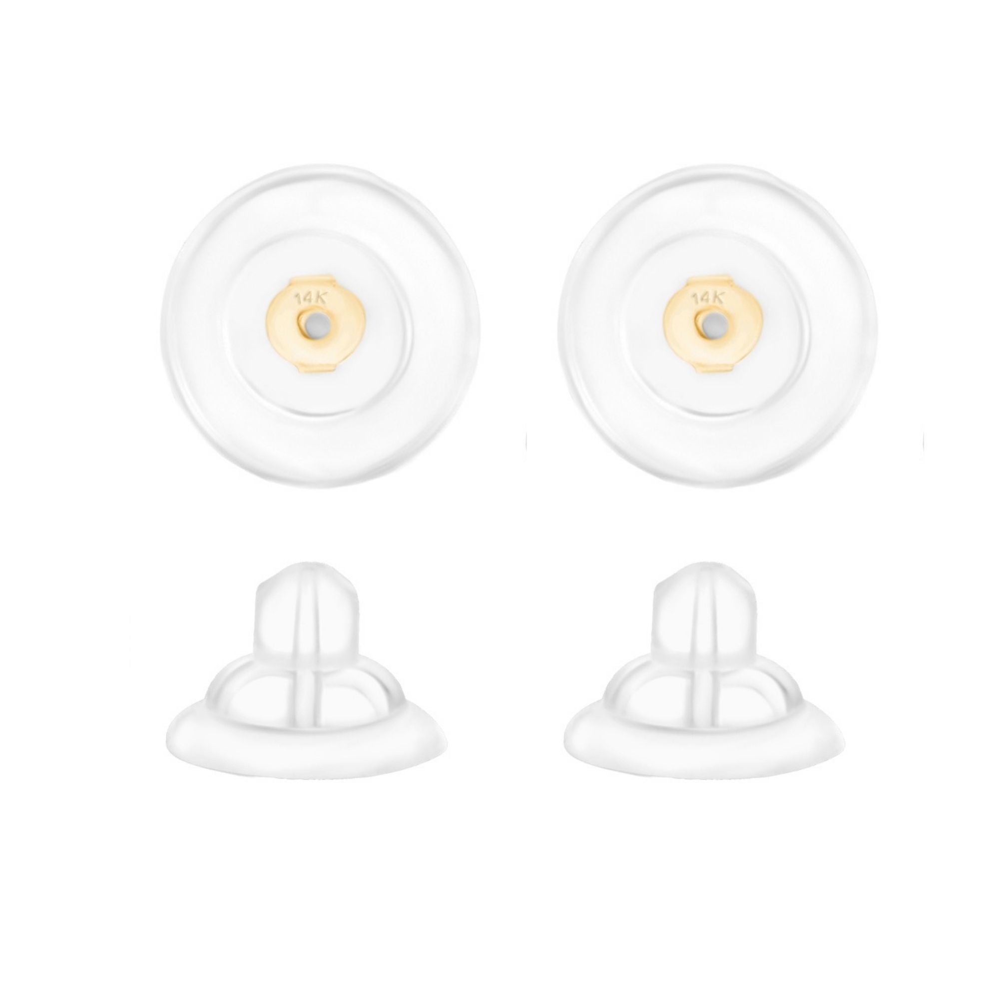 Universal EZback Earring Backs Soft Clear Silicone and Sterling
