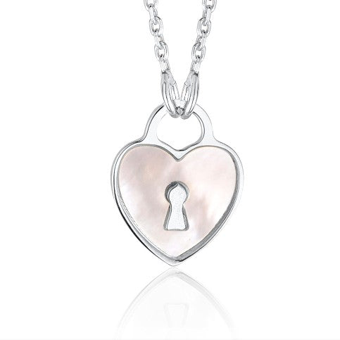 Sterling Silver Lock Pendant Necklace